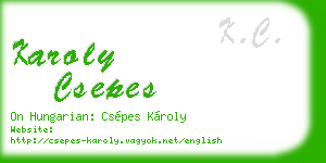 karoly csepes business card